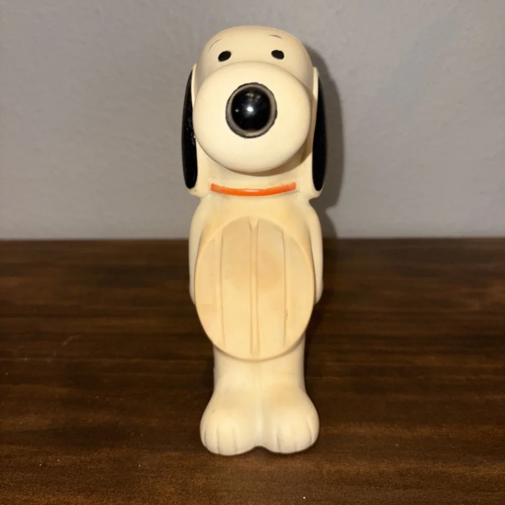 VINTAGE 1950'S Avon Snoopy Dog Soap Dish Peanuts Floating Rubber Bath 7